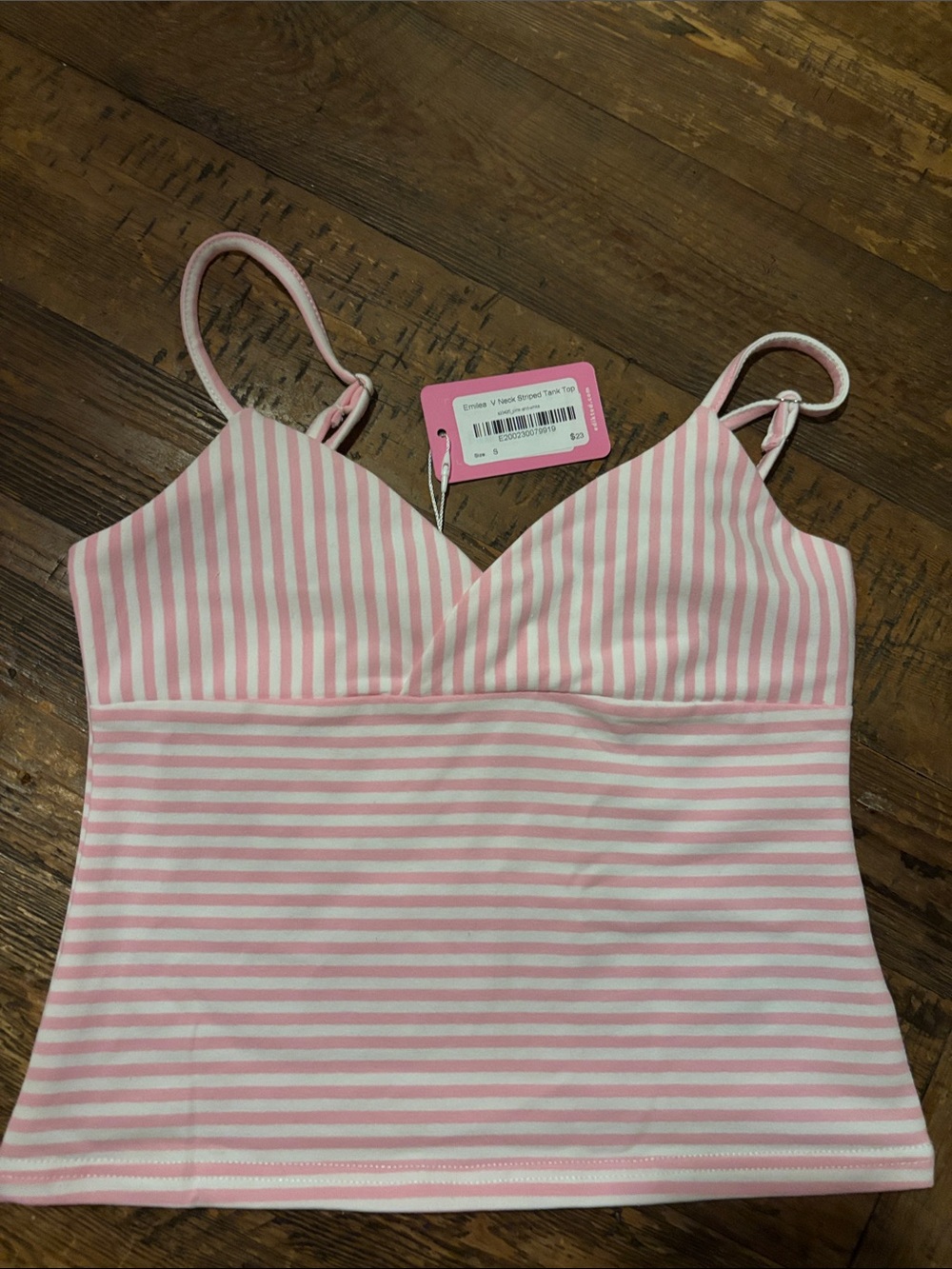 New with tags Edikted tops Pink & White Striped Cami Tank Top - Women